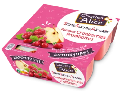 Pommes Cranberries Framboises de Charles & Alice