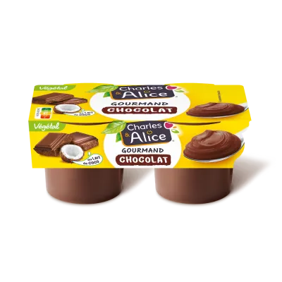 Charles&Alice desserts végétaux Gourmand Coco Chocolat 2x110g Charles et Alice Végétal 3D - 2025