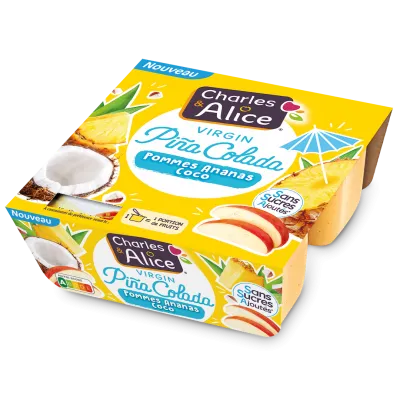 Visuel-Virgin Pina Colada Pommes Ananas Coco x4