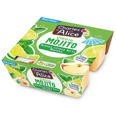 Visuel Virgin Mojito Pommes Citrons Vert Menthe x4