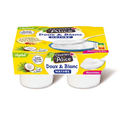 Visuel Charles & Alice Végétal Doux & Blanc 4x100g
