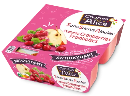 Pommes Cranberries Framboises de Charles & Alice