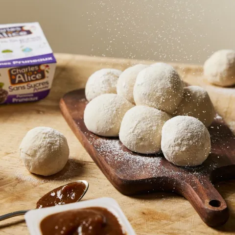 Boule de neige pommes pruneaux - Charles&Alice