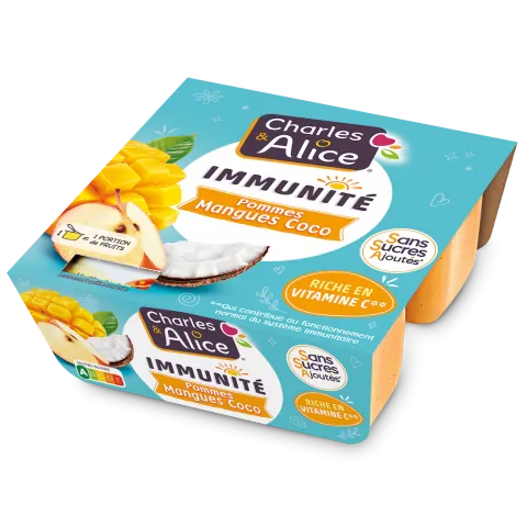 Visuel Immunité Pommes Mangues Coco x4